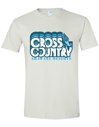 Thunderbirds Track and Field in Blue Gildan Softstyle T-Shirt