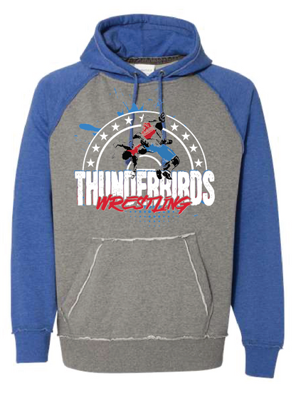 Tbird Wrestling Club Vintage Heather Hooded Sweatshirt