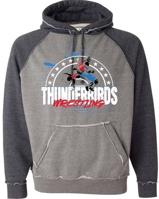 Tbird Wrestling Club Vintage Heather Hooded Sweatshirt