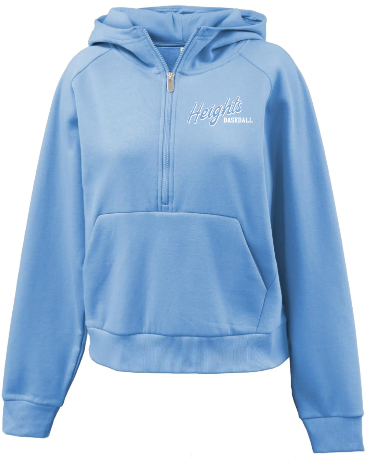 Heights Baseball Pennant Womens Half-Zip Hoodie