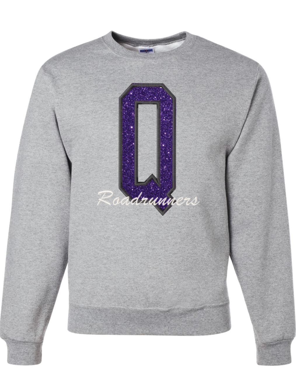 Embroidered Glitter Roadrunners Crew Sweatshirt