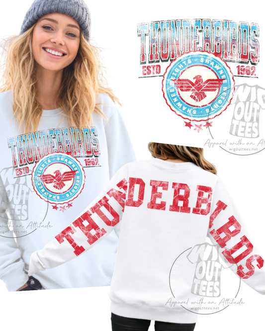 Vintage Thunderbirds with Large Varsity Back Letters