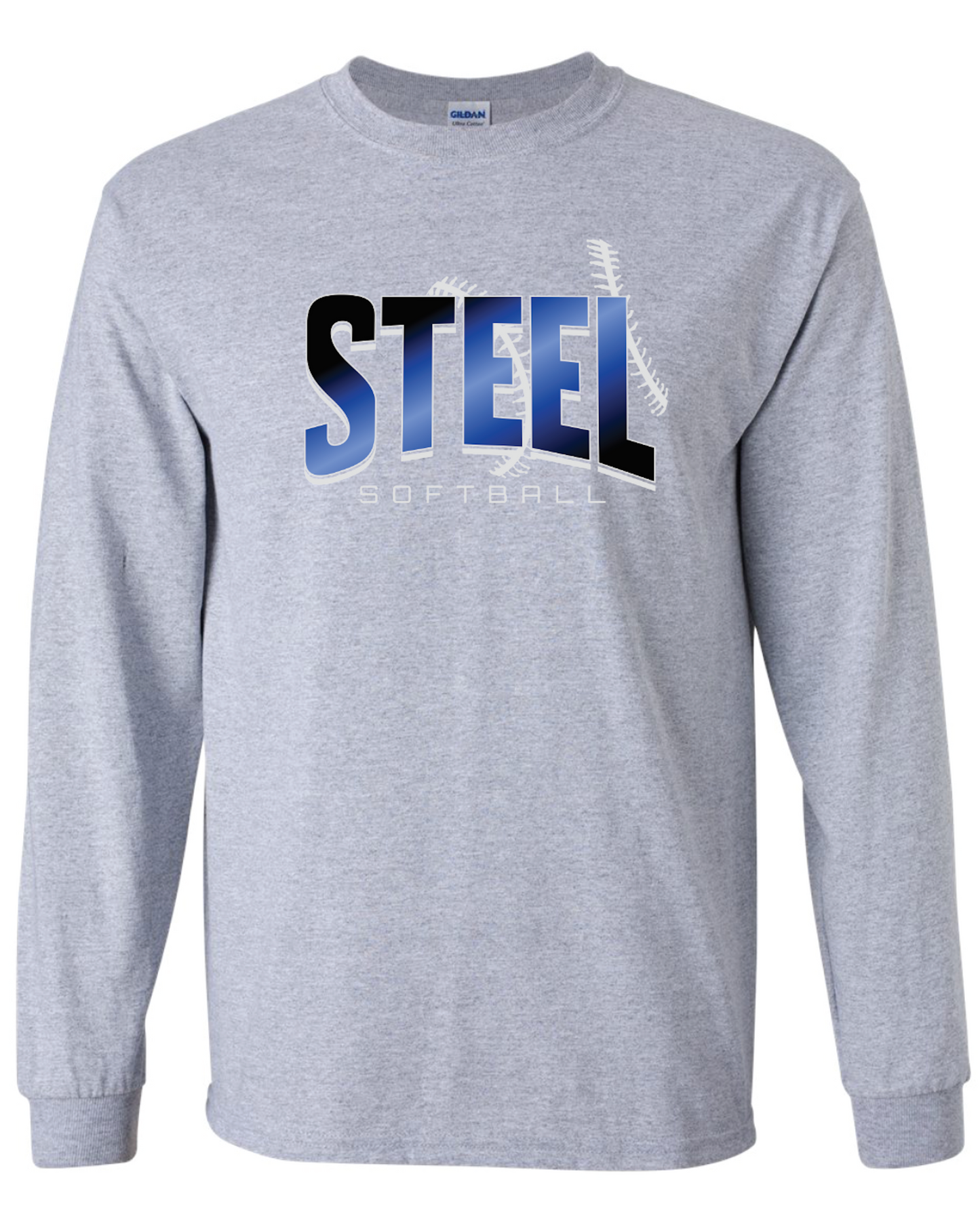 Steel Gildan Ultra Cotton Long Sleeve T-Shirt