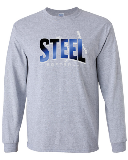 Steel Gildan Ultra Cotton Long Sleeve T-Shirt