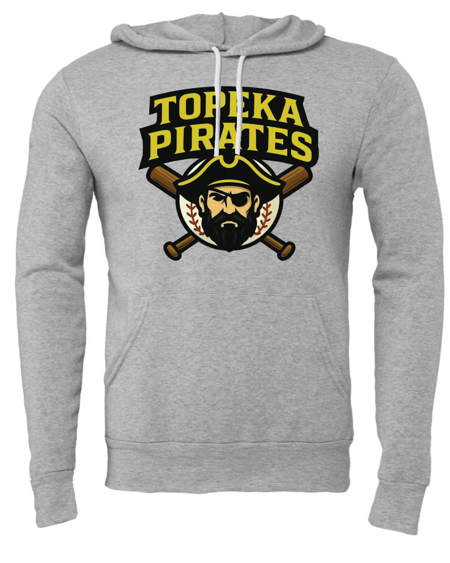 Topeka PIrates Bella Canvas Sponge Fleece Hoodie