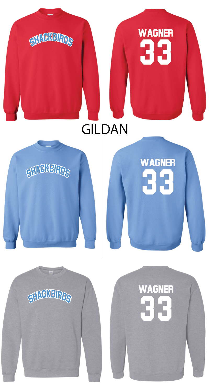Shackbirds Crew Sweatshirts