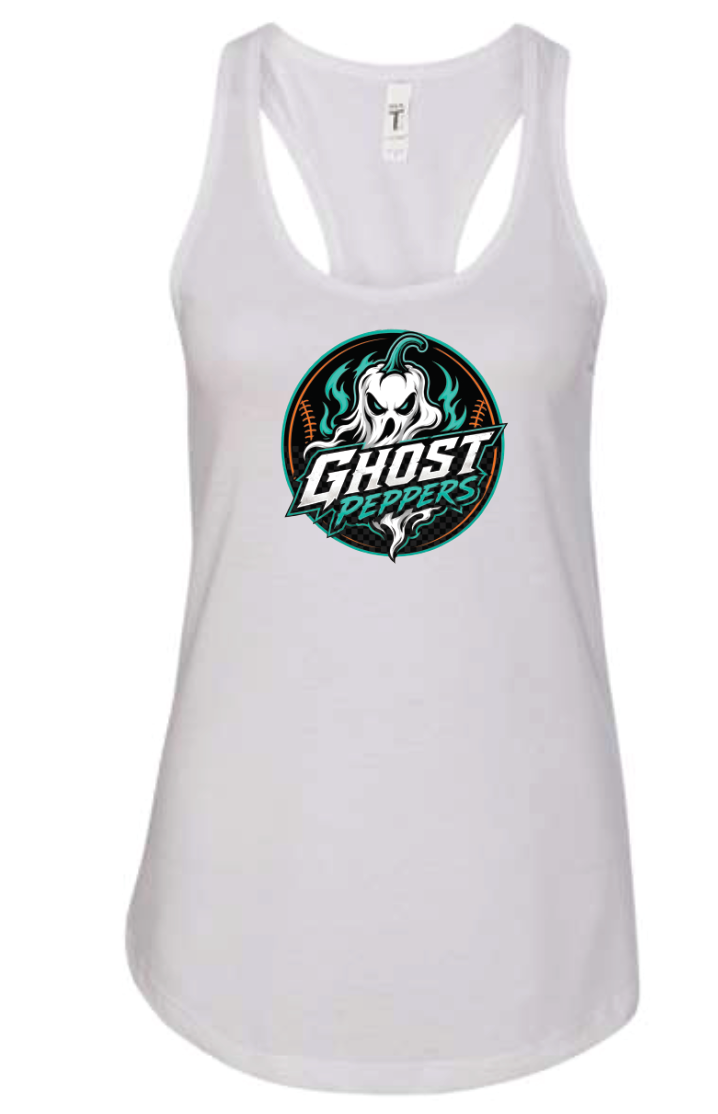 Ghost Pepper Logo Lightweight Racerback Tank