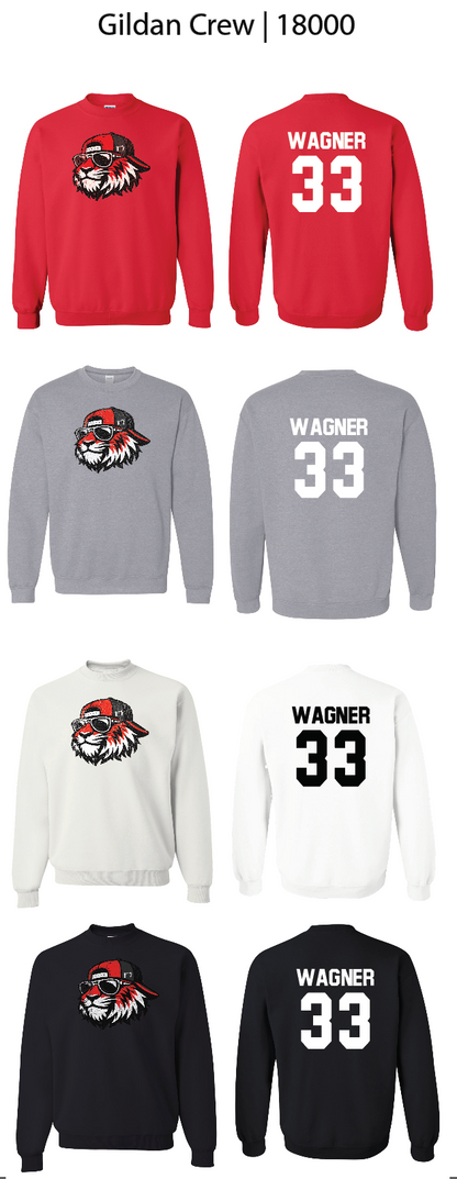 Cool Tiger Cap Crew Sweatshirts