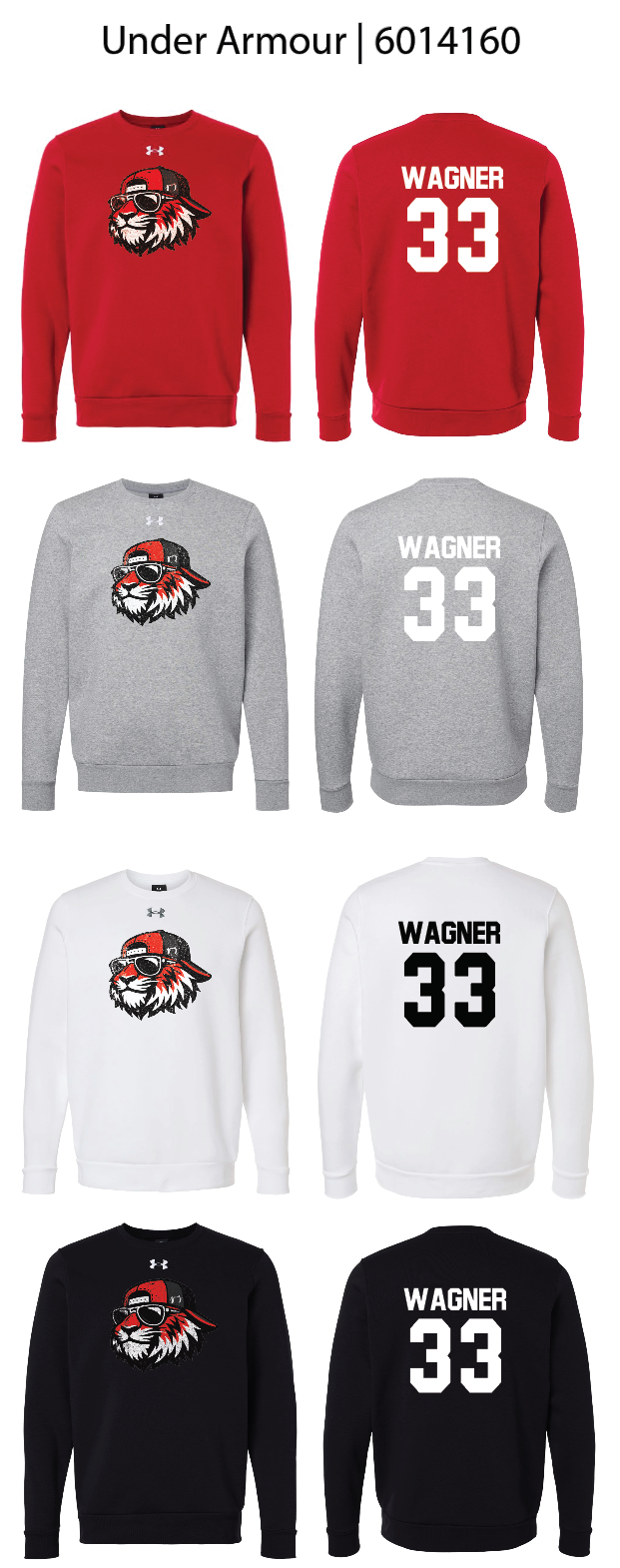 Cool Tiger Cap Crew Sweatshirts
