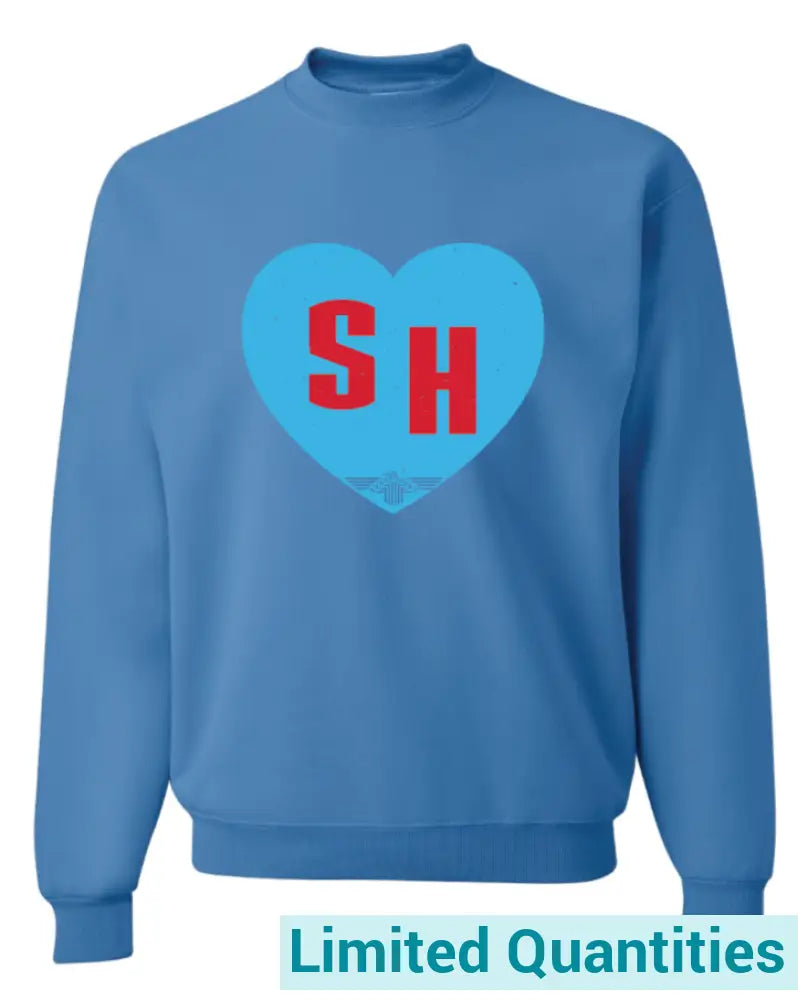 Sh Heart Jerzees Nublend Crew Sweatshirt S / Columbia Blue No