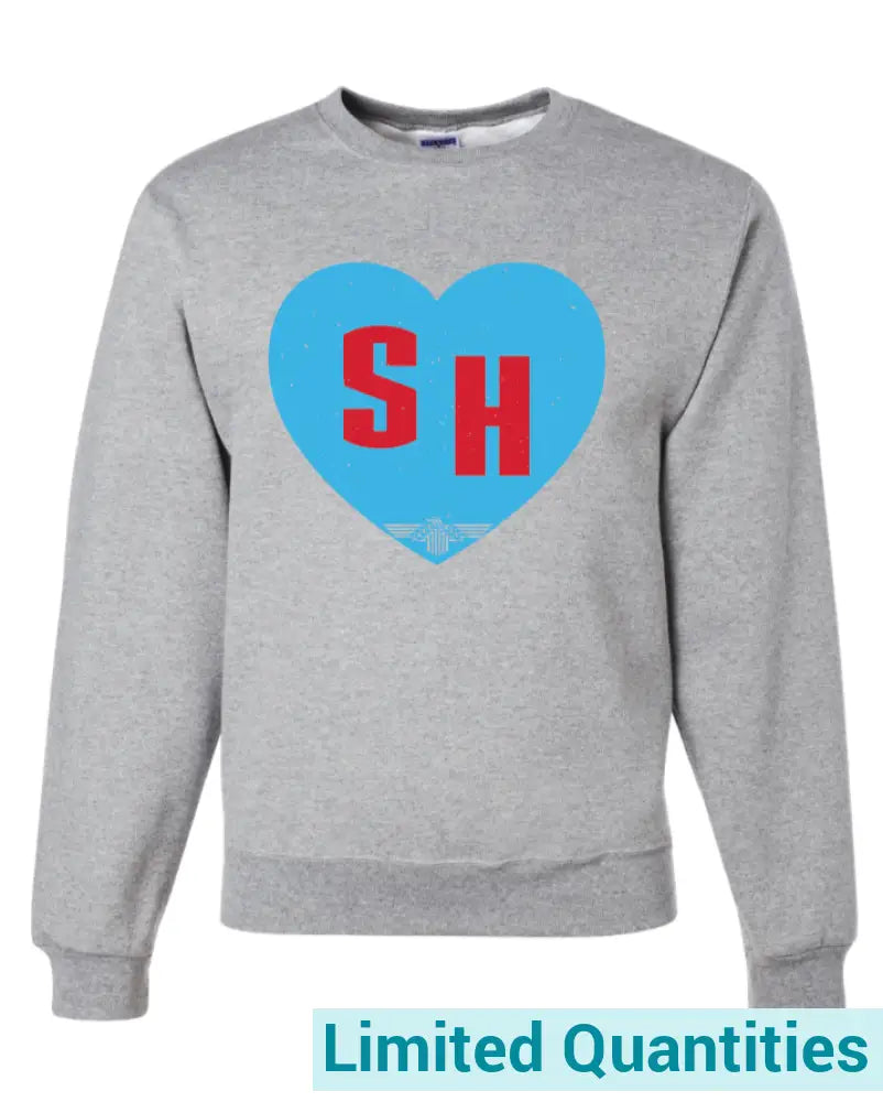 Sh Heart Jerzees Nublend Crew Sweatshirt Yxs / Athletic Heather No
