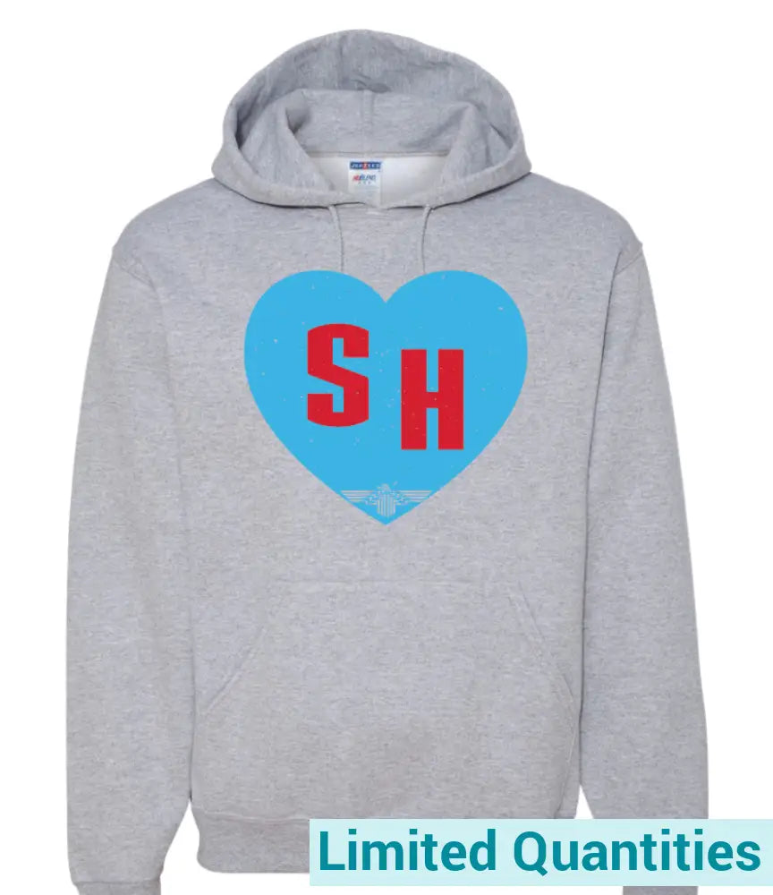 Sh Heart Jerzees Nublend® Hooded Sweatshirt Ys / Athletic Heather No