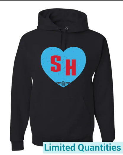 Sh Heart Jerzees Nublend® Hooded Sweatshirt Ys / Black No