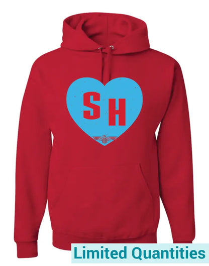 Sh Heart Jerzees Nublend® Hooded Sweatshirt Ys / True Red No