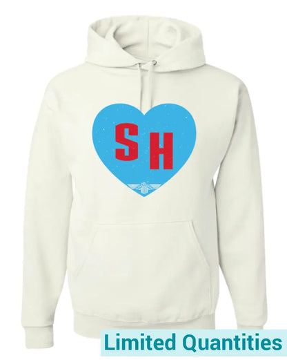 Sh Heart Jerzees Nublend® Hooded Sweatshirt Ys / White No