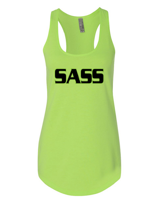 Sass Word Lightweight Racerback Tank