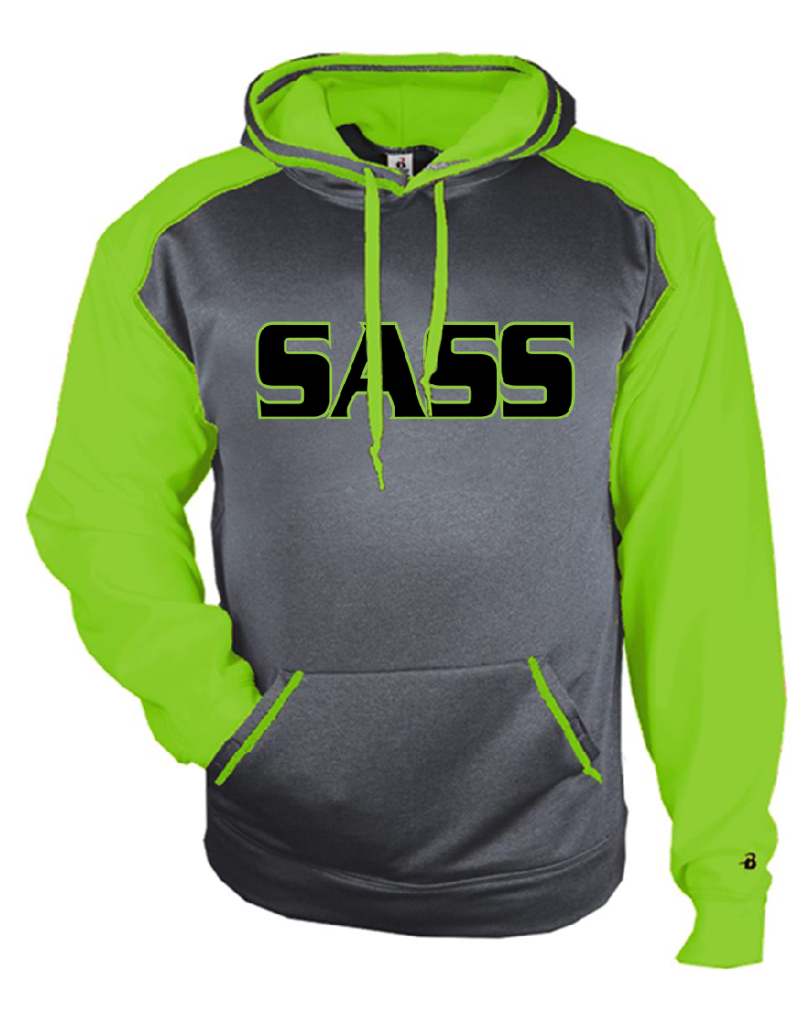 Sass Word Logo Colorblock Hoodie