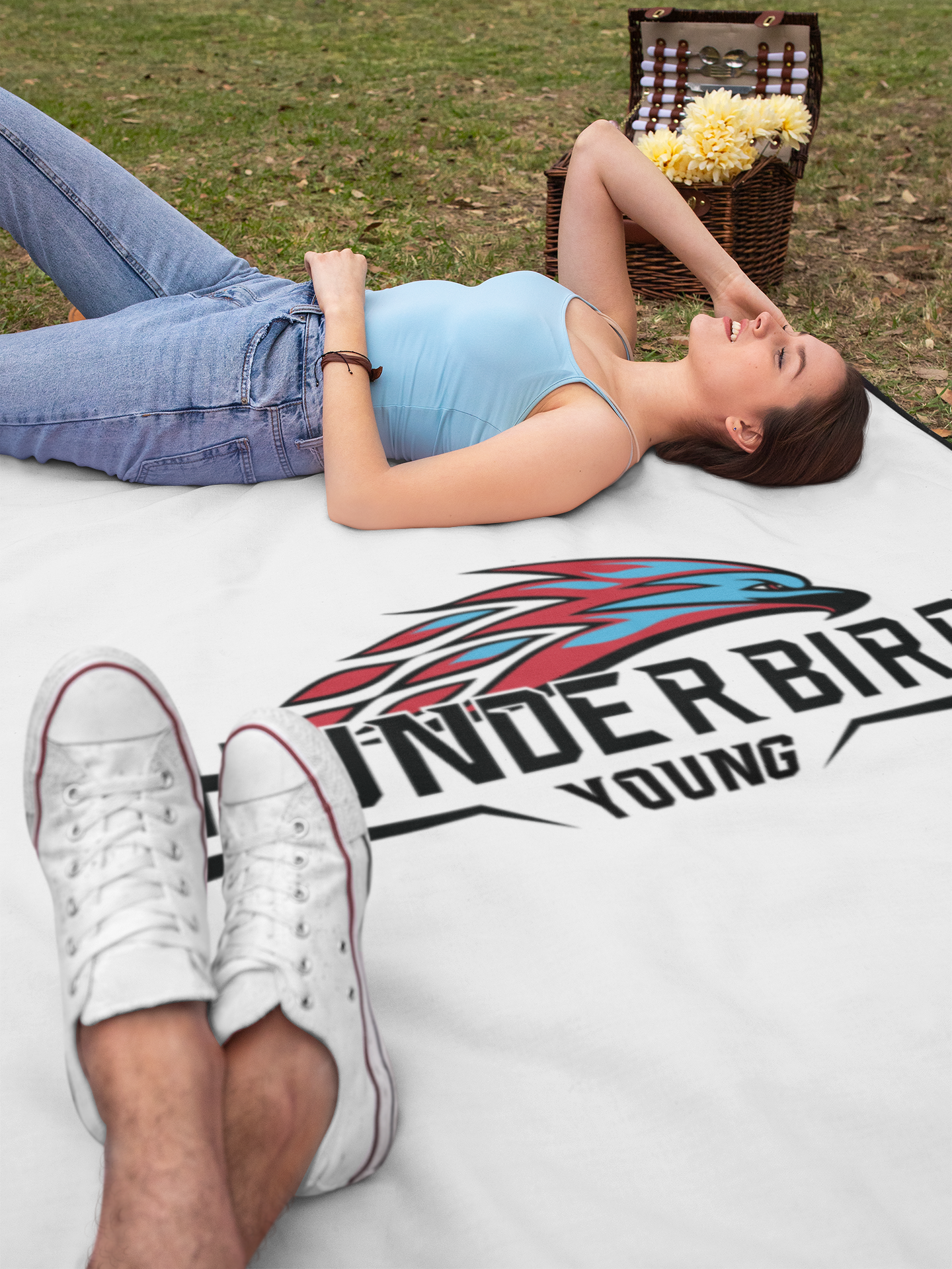 Young Thunderbird Logo Stadium Blanket